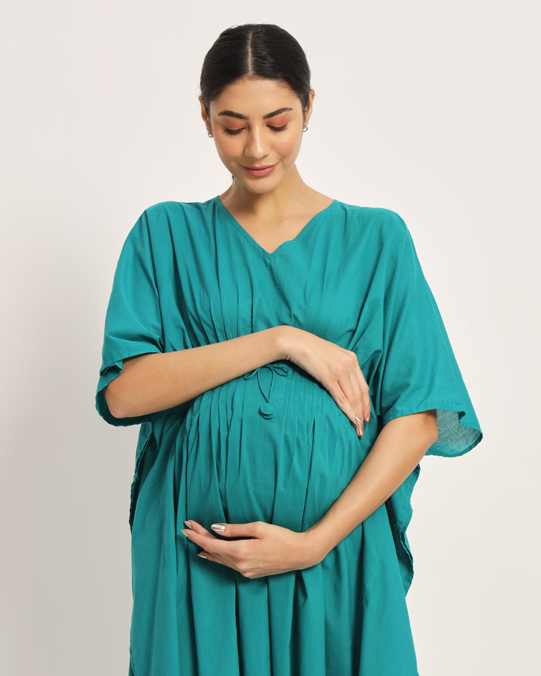 Green Gleam Mommy Mode Maternity & Nursing Dress