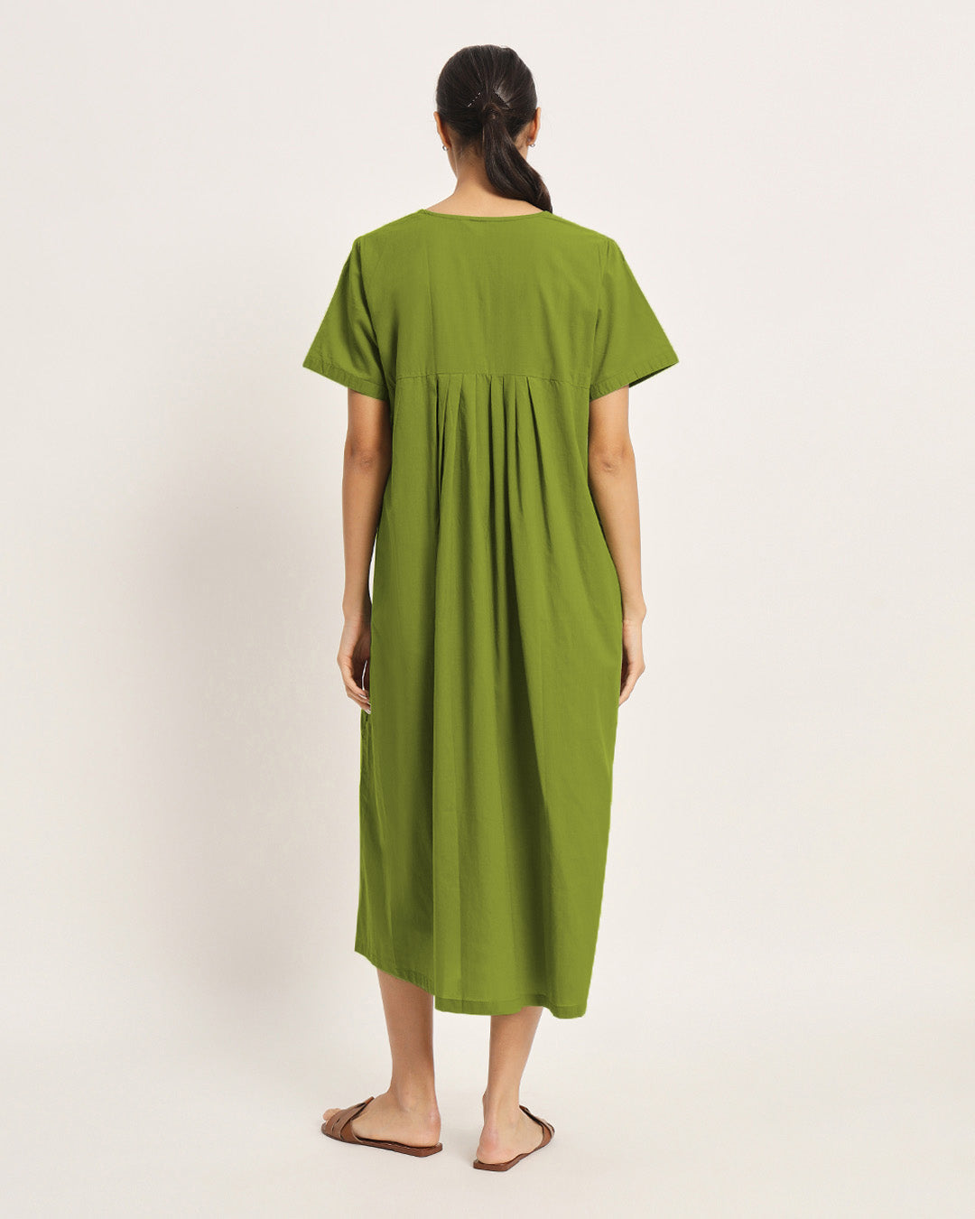 Combo: Black & Sage Green Bump Blessing Maternity & Nursing Dress - Set of 2