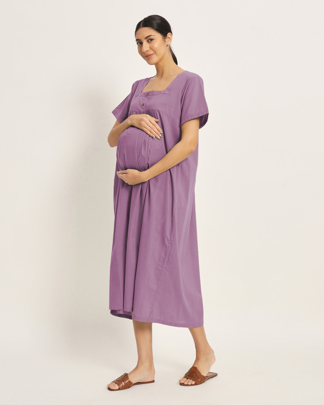 Iris Pink Bump Blessing Maternity & Nursing Dress