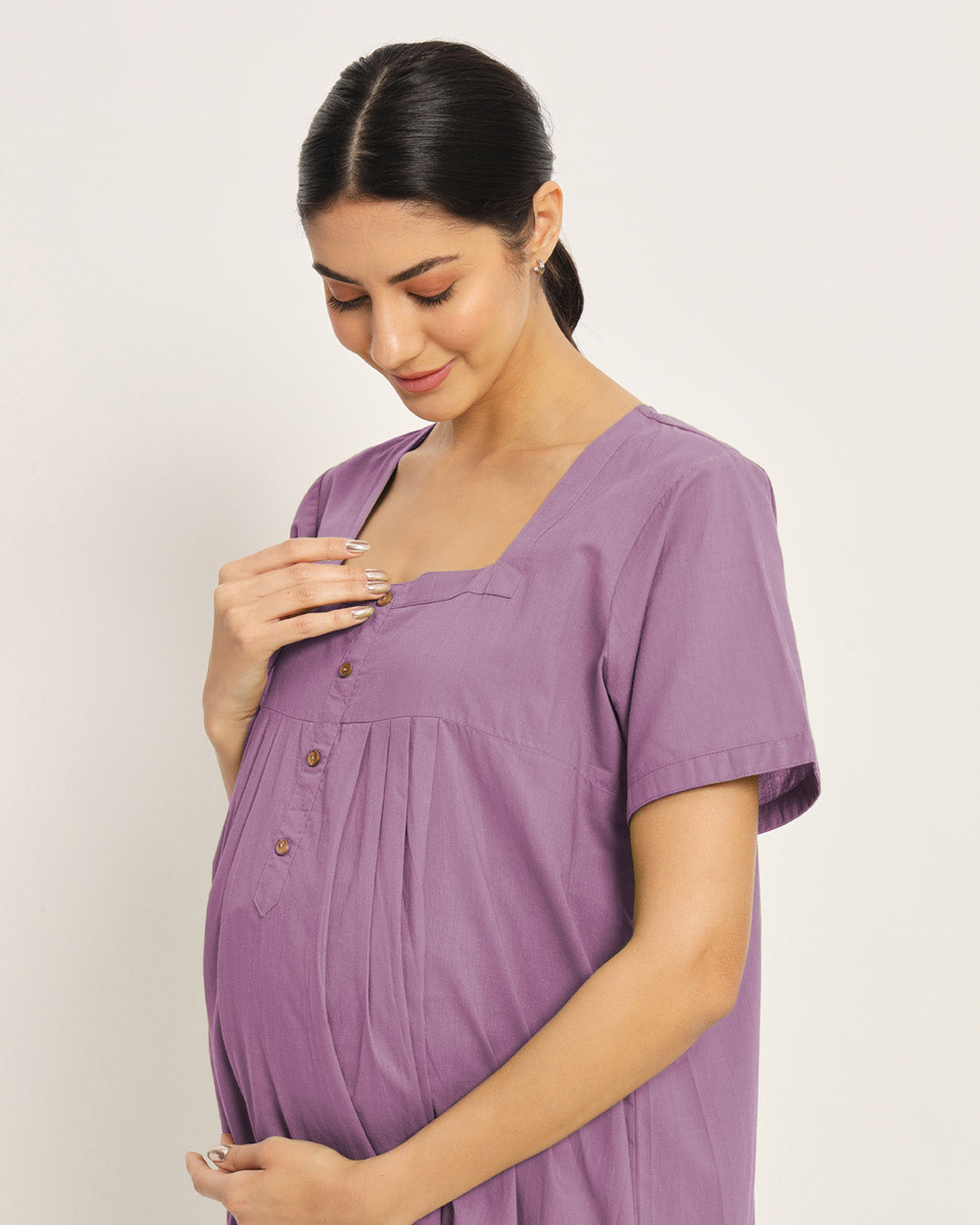 Iris Pink Bump Blessing Maternity & Nursing Dress