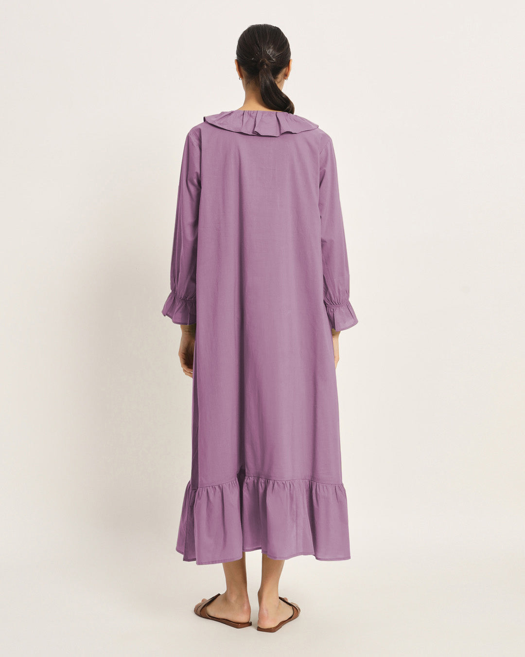 Combo: Iris Pink & Wisteria Purple Flow Mama Maternity & Nursing Dress - Set of 2