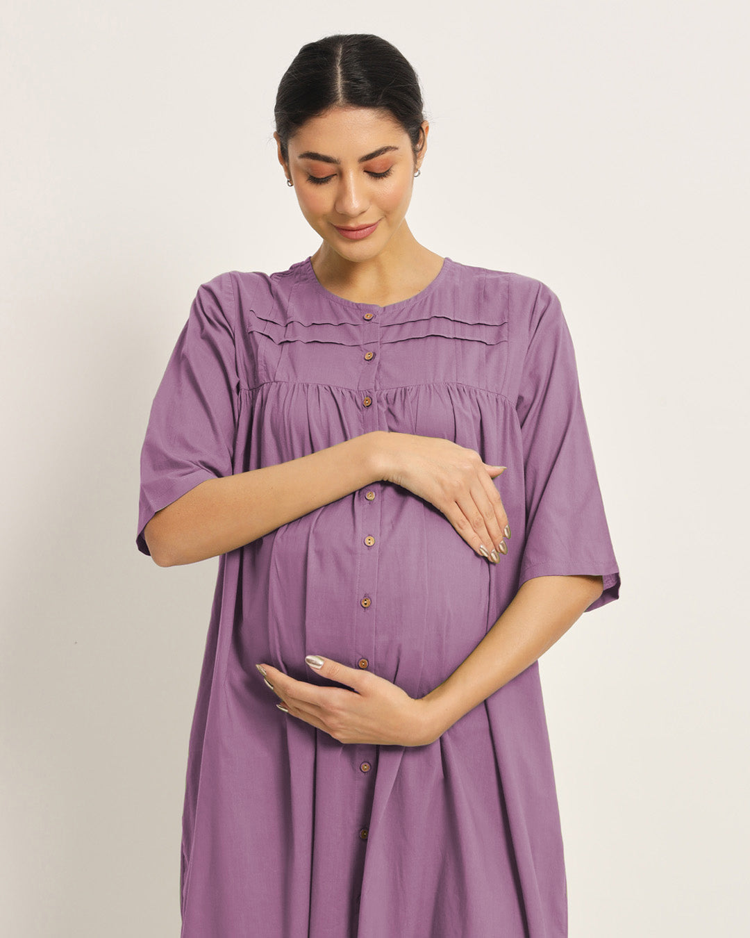 Iris Pink Mommy-to-Be Marvel Maternity & Nursing Dress