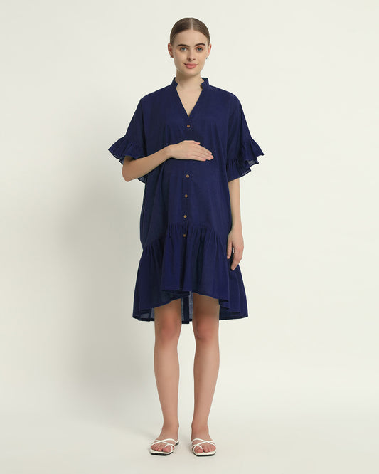 Midnight Blue Mother-To-Be Maternity & Nursing Dress