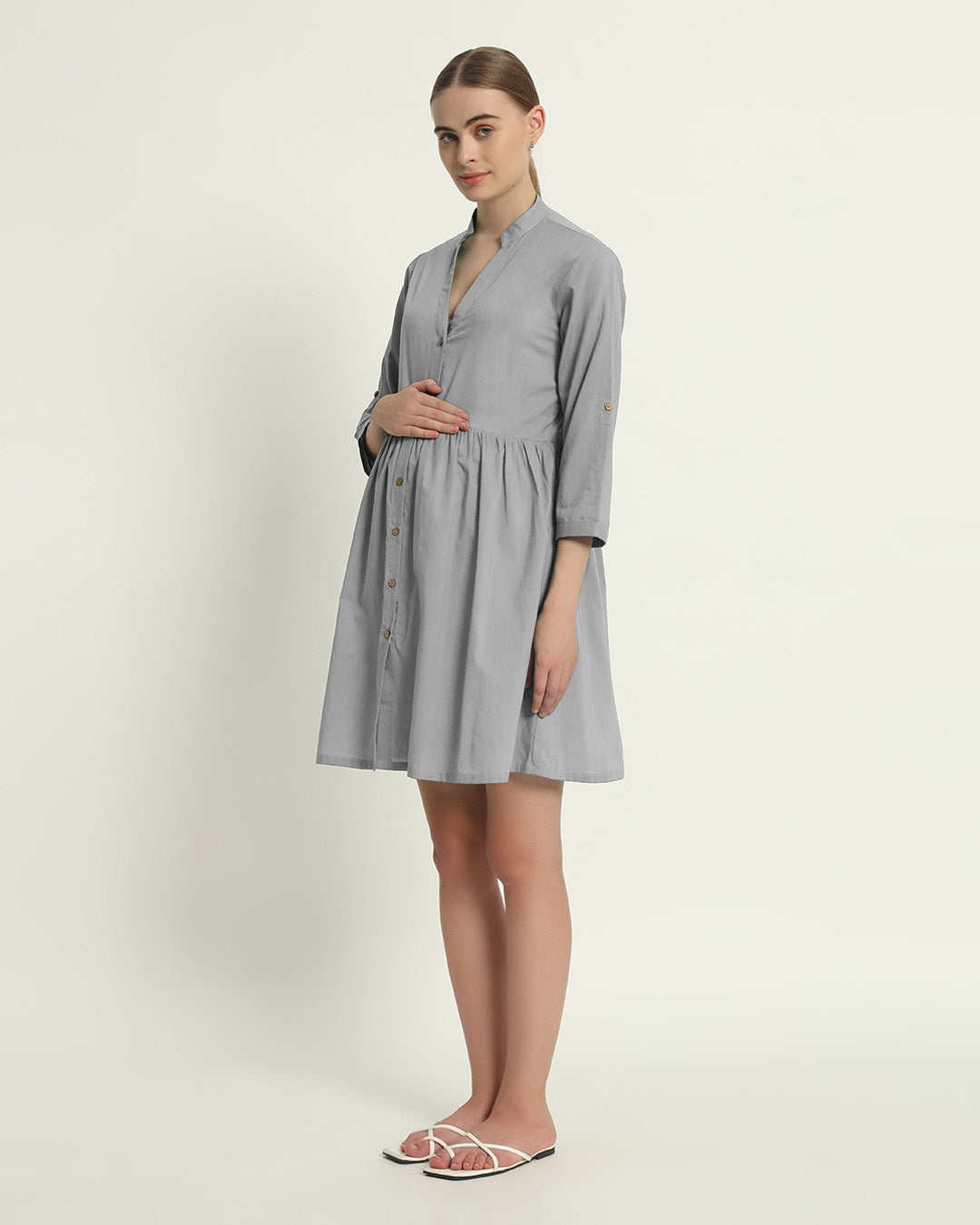 Iced Grey Sweet Nothings Maternity & Nursing Dress