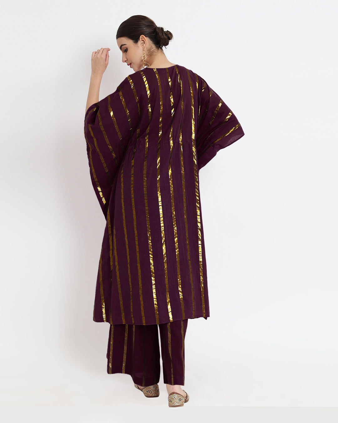 Plum Passion Pintuck Kaftan Glisten Gala Co-ord Set