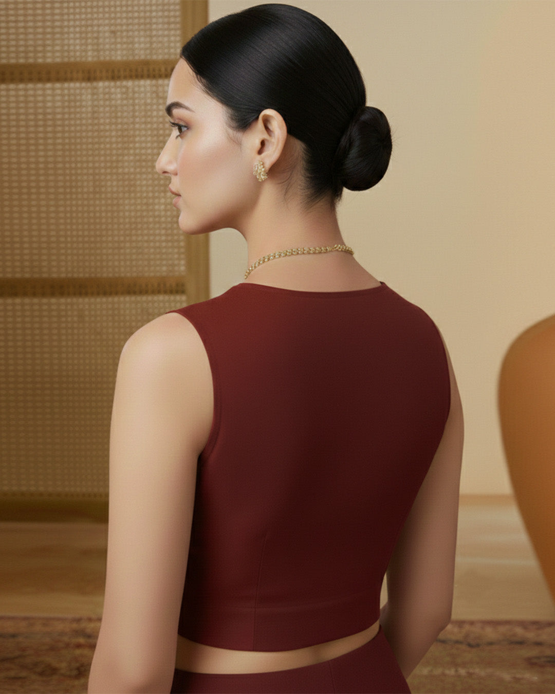 Silk Maroon Classic Muse Blouse