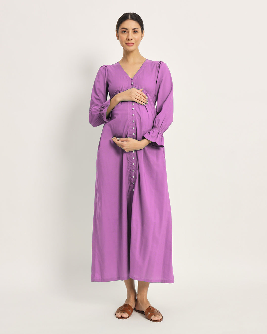 Wisteria Glowing Bellies Maternity & Nursing Dress