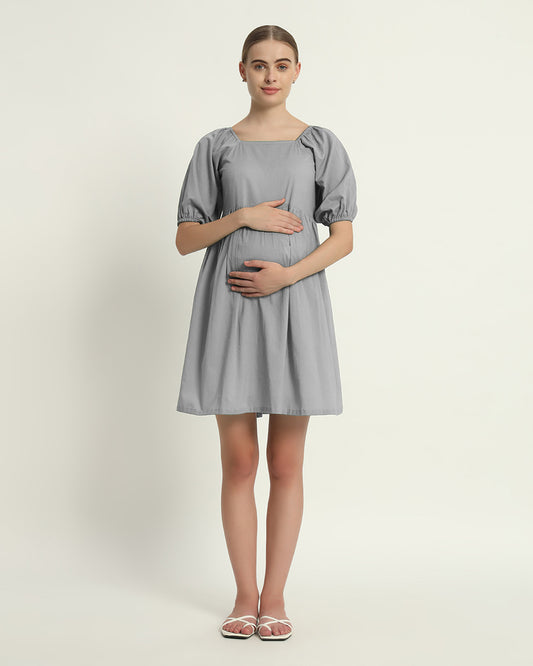 Iced Grey Tender Moments Maternity & Nursing Dress