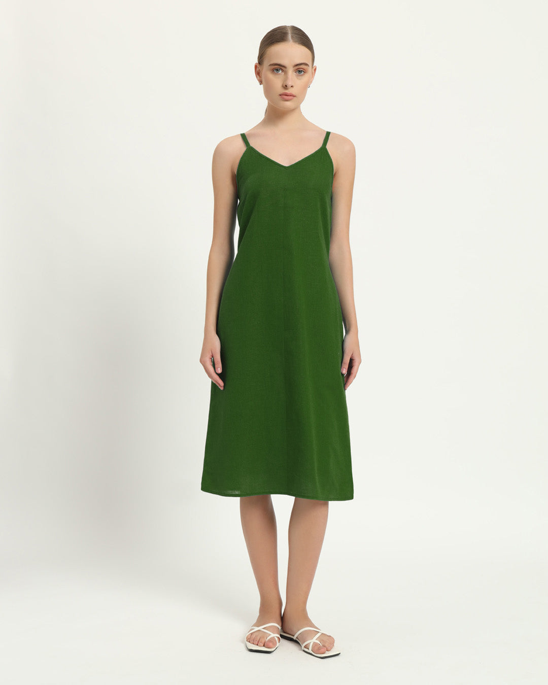 The Seesen Emerald Cotton Dress