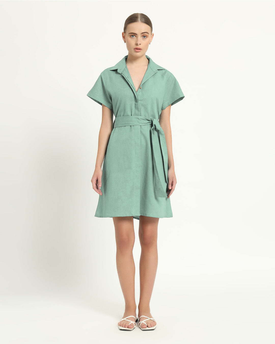 The Loretto Mint Cotton Dress