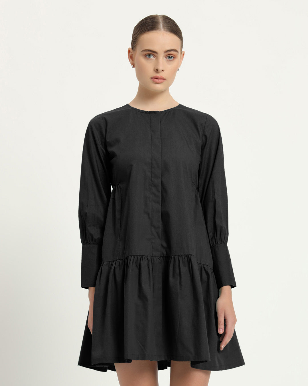 The Brandis Noir Cotton Dress