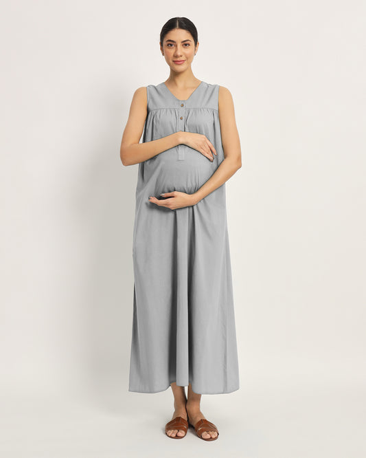 Iced Grey Mommylicious Maternity & Nursing Dress