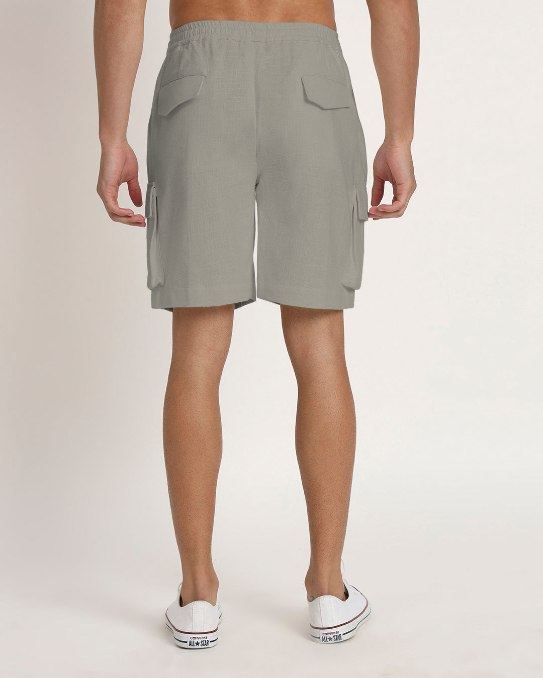 Slub Comfort Cargo Iced Grey Men's Shorts