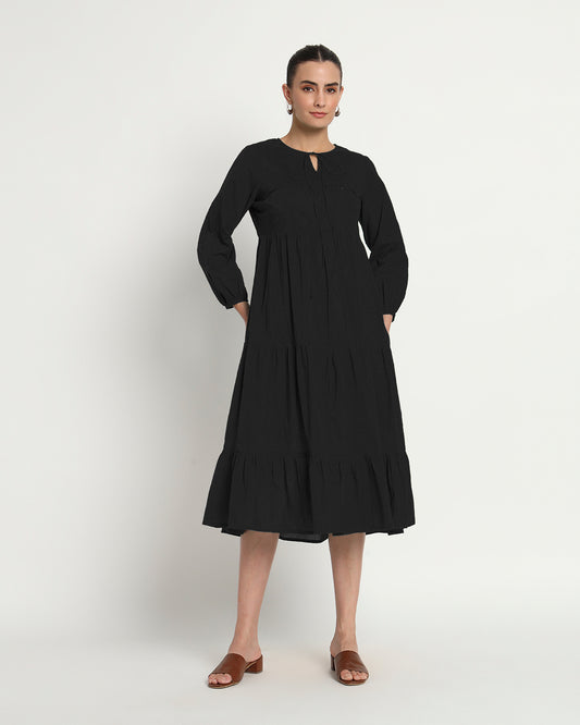 Classic Black Joyful Journey Maxi Dress