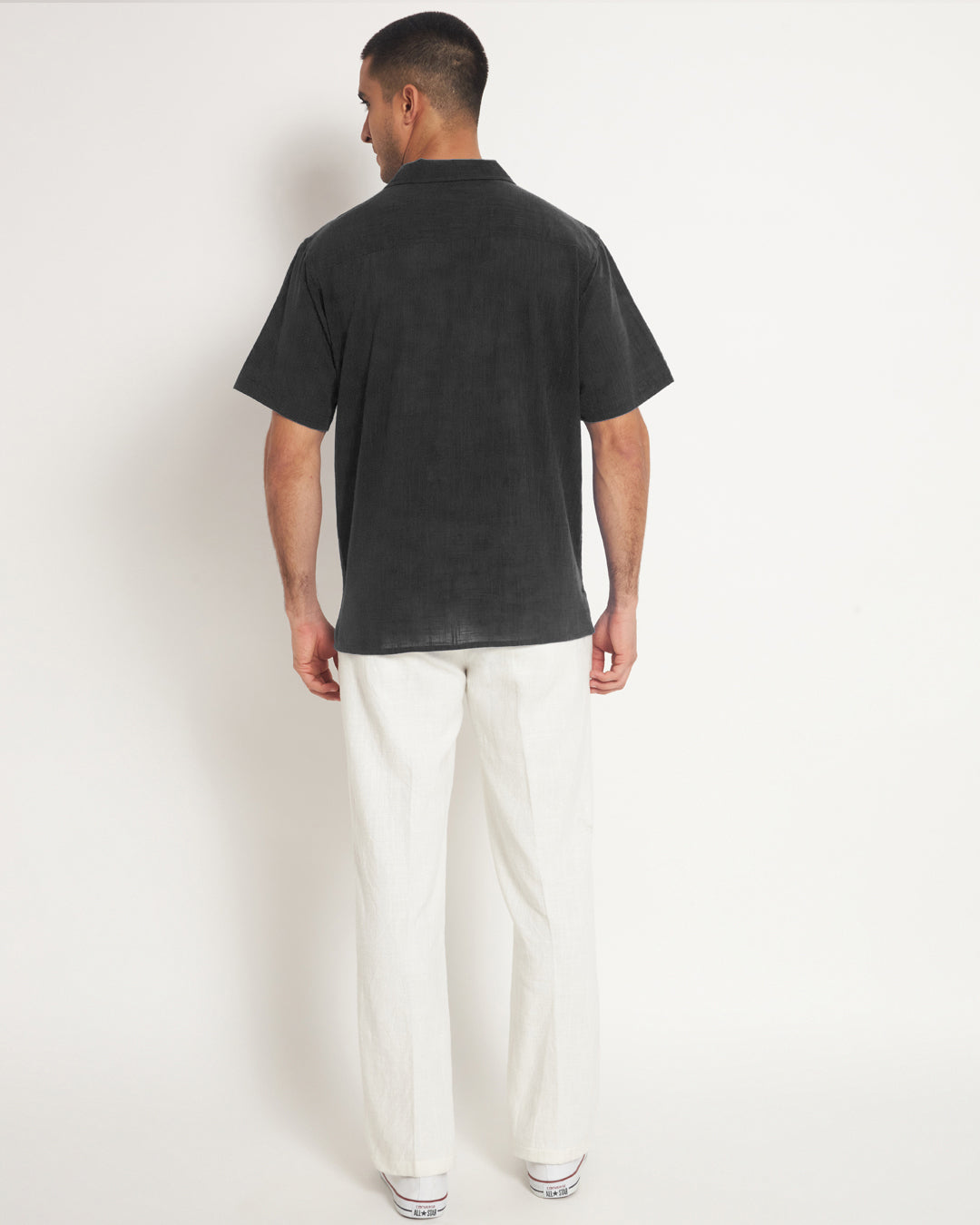 Combo: Classic Black Half Sleeves Men's Shirt & Pants