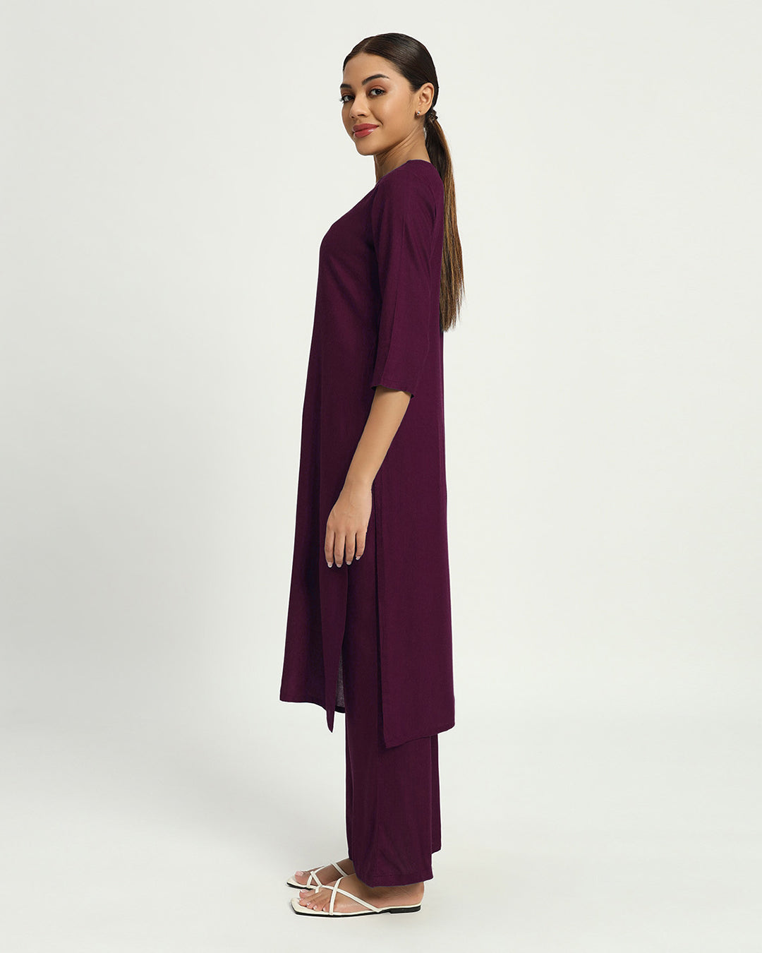 Plum Passion Everyday Sensual Sweep Neck Co-ord Set