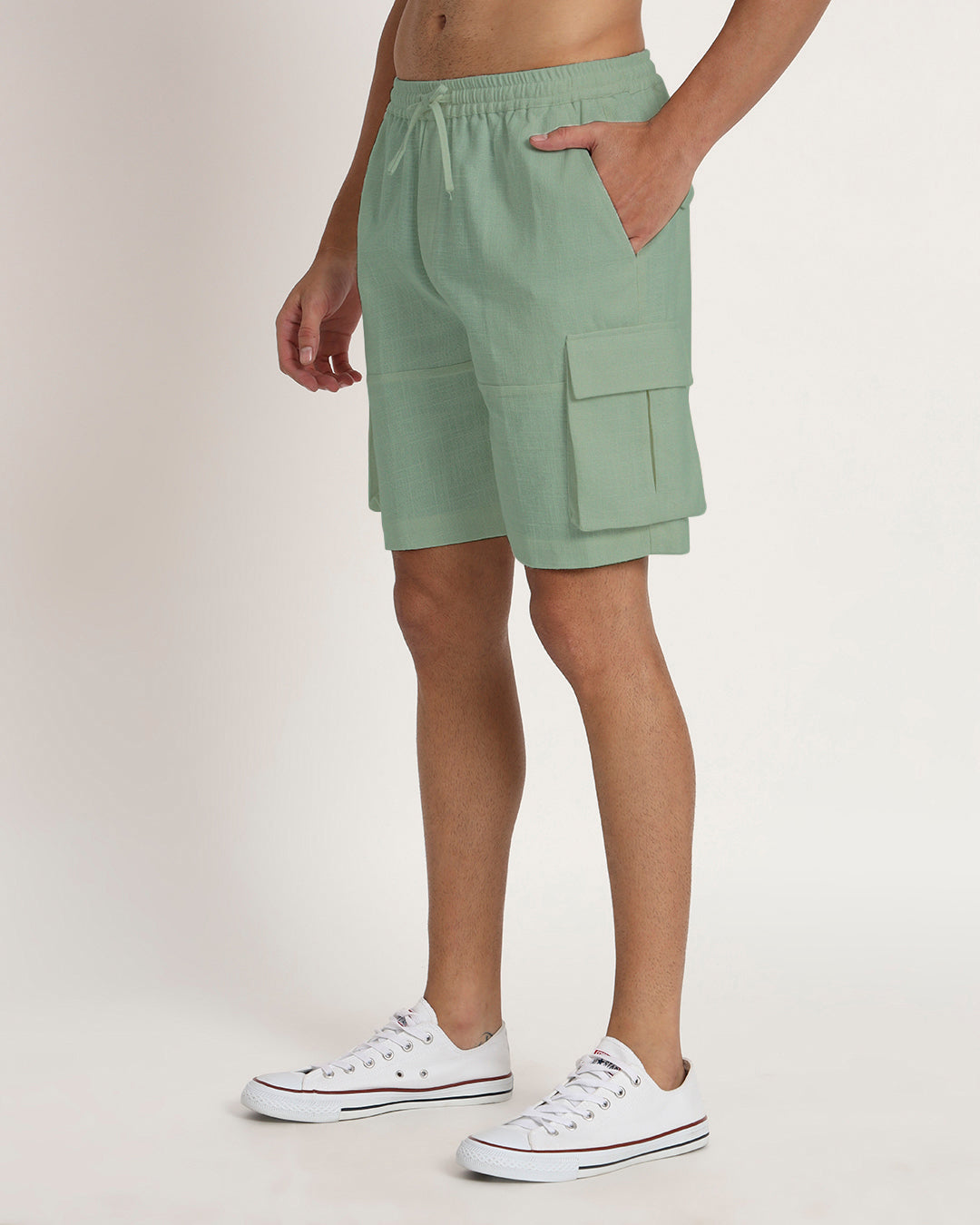 Cotton Comfort Cargo Spring Green Men's Shorts
