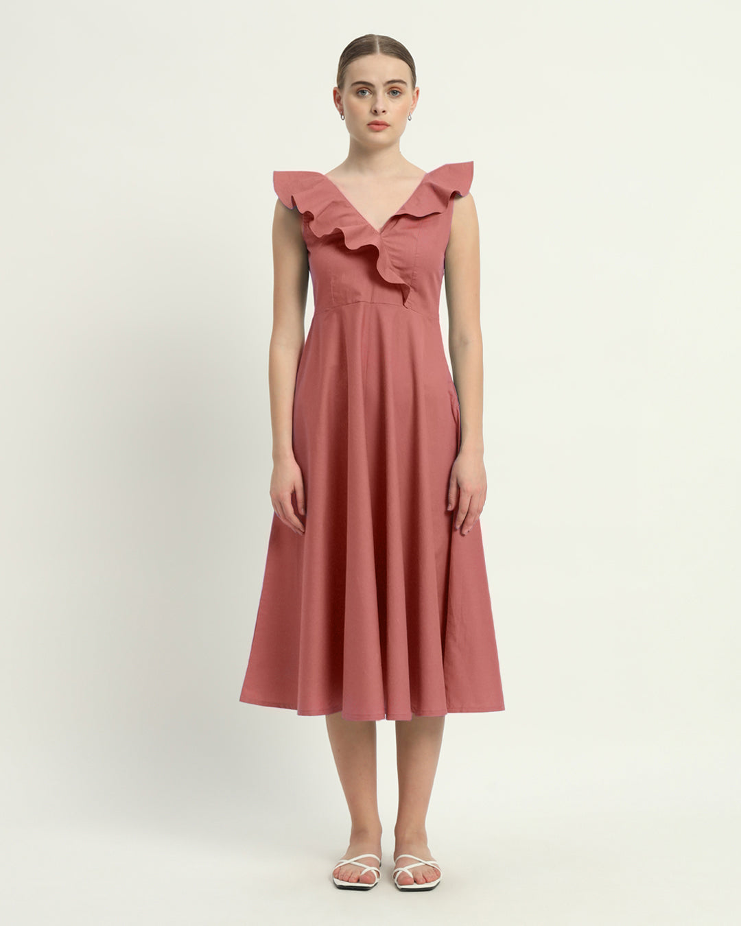 The Ivory Pink Albany Cotton Dress