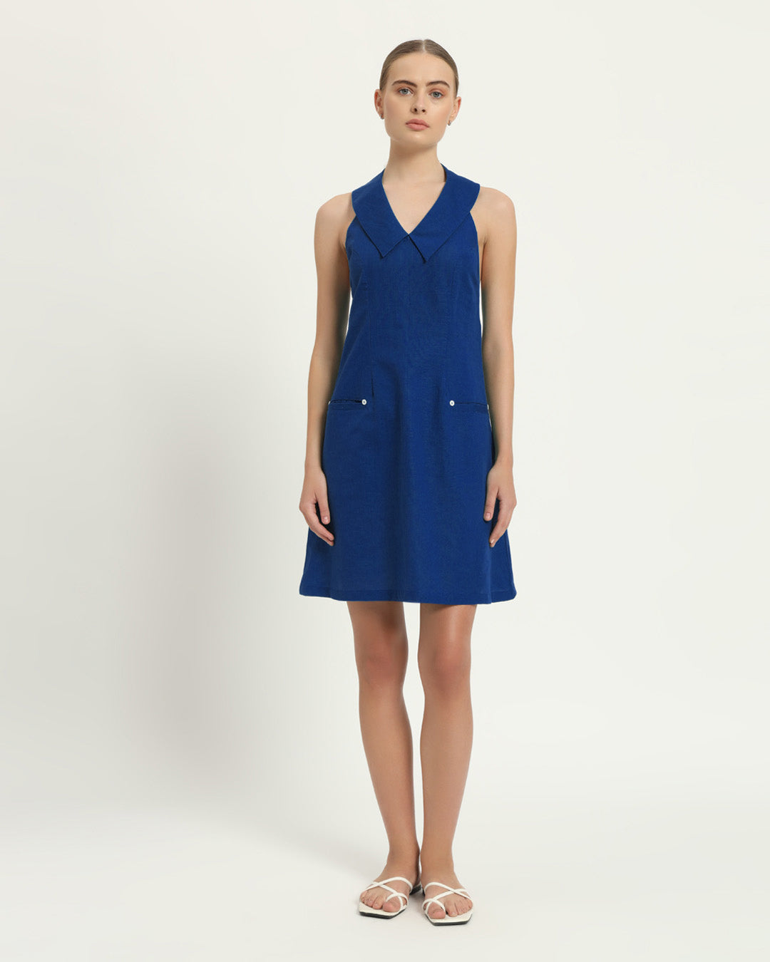 The Olfen Cobalt Cotton Dress