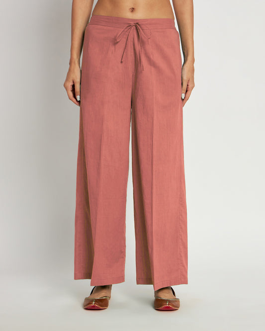 Ivory Pink Wide Pants