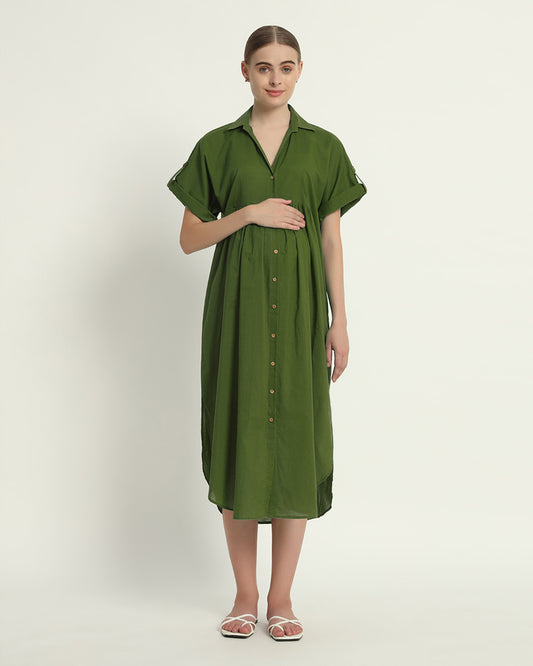 Greening Spring Sweet Embrace Maternity & Nursing Dress