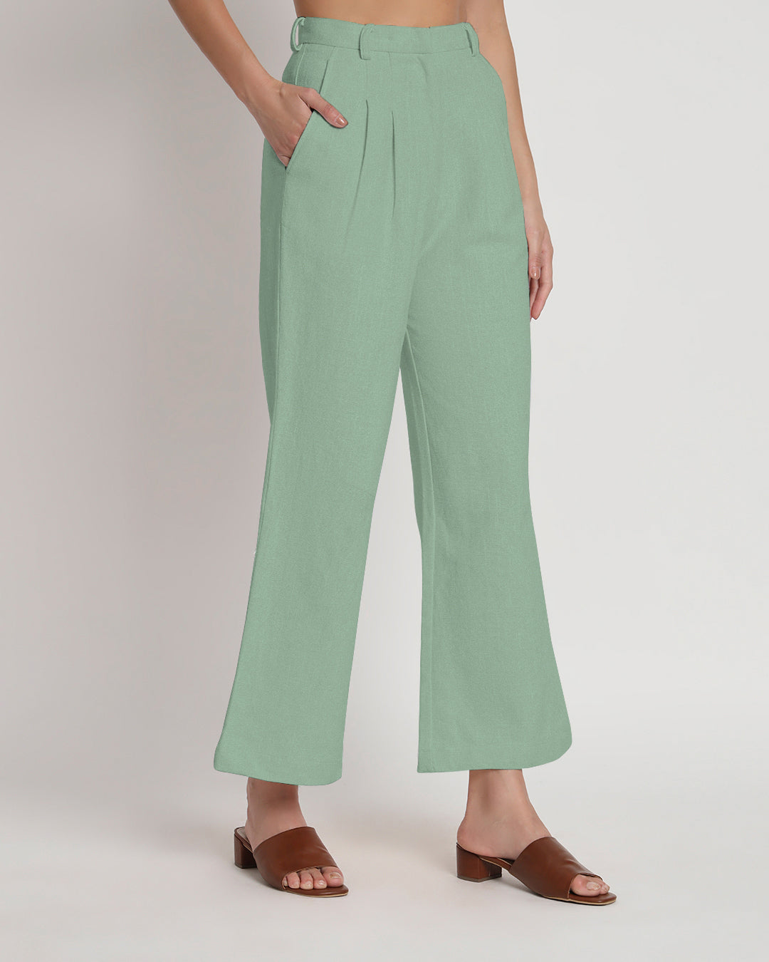 Easeful Tailored Elegance Spring Green Pants