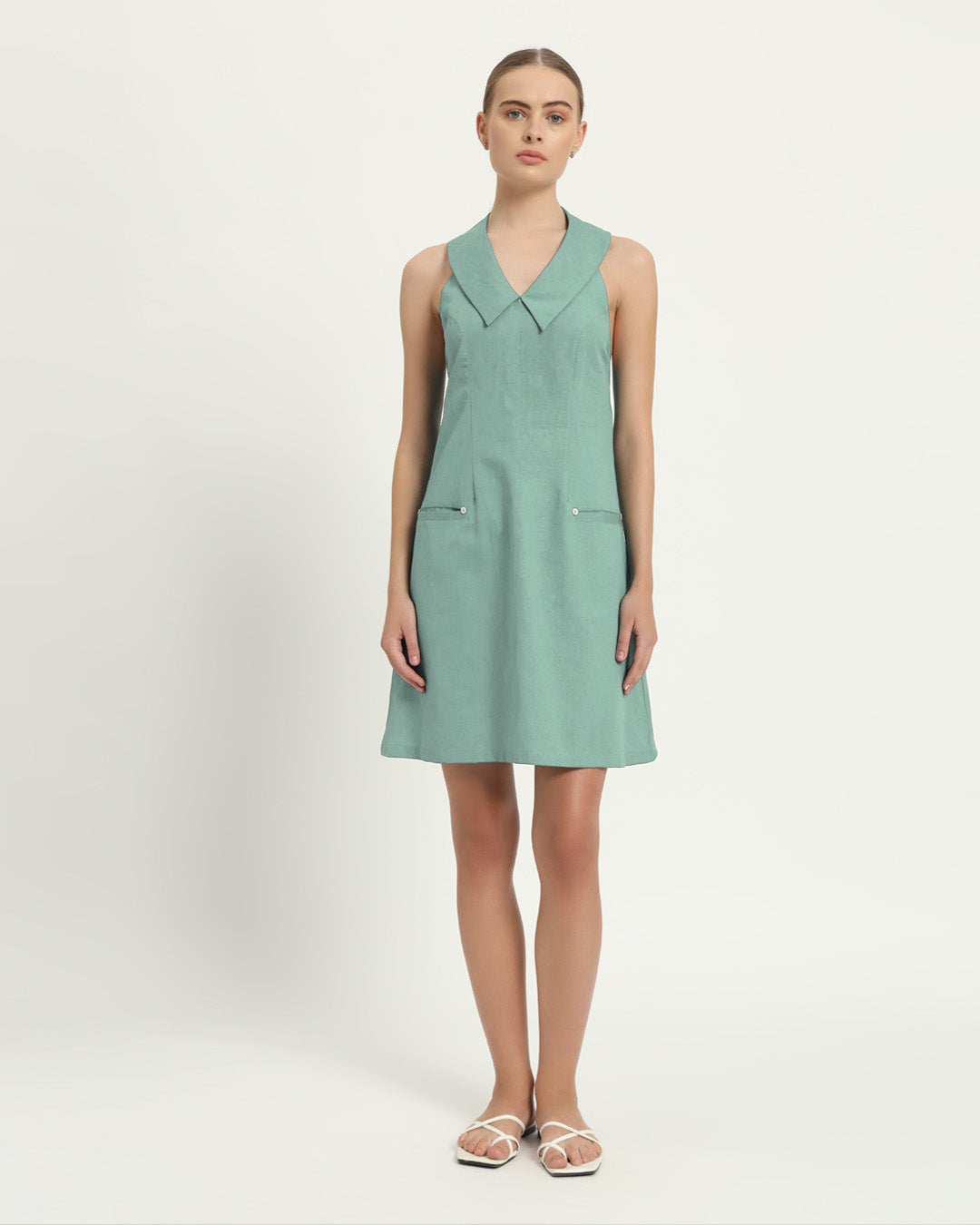 The Olfen Mint Cotton Dress