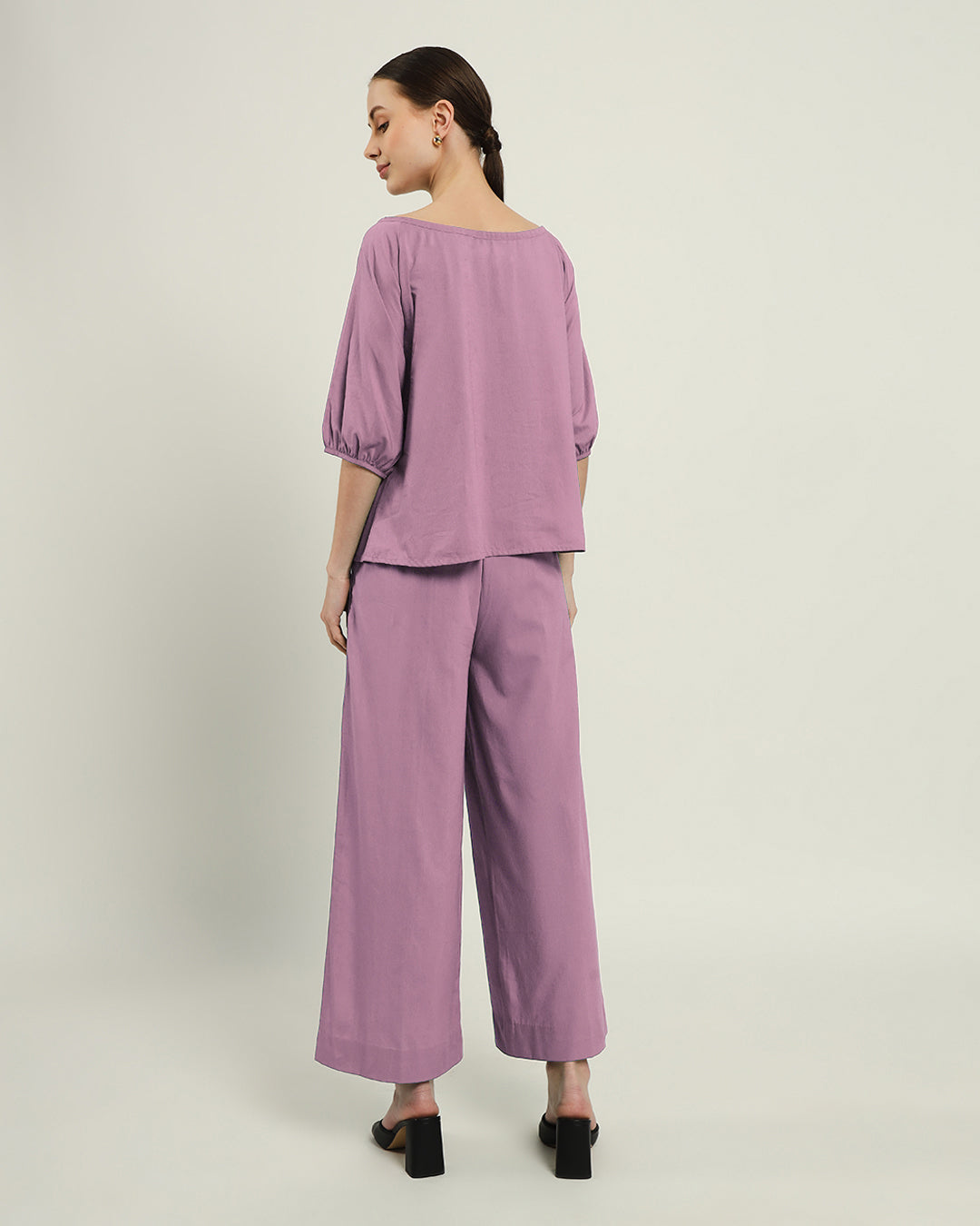 Purple Swirl Effortless BowtNeck Top (Without Bottoms)