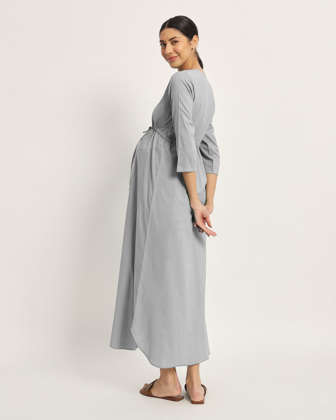 Iced Grey Oh Mama! Maternity & Nursing Dress