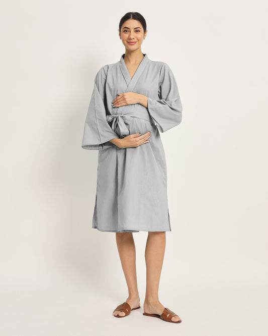 Iced Grey Bump & Beyond Maternity & Nursing Dress