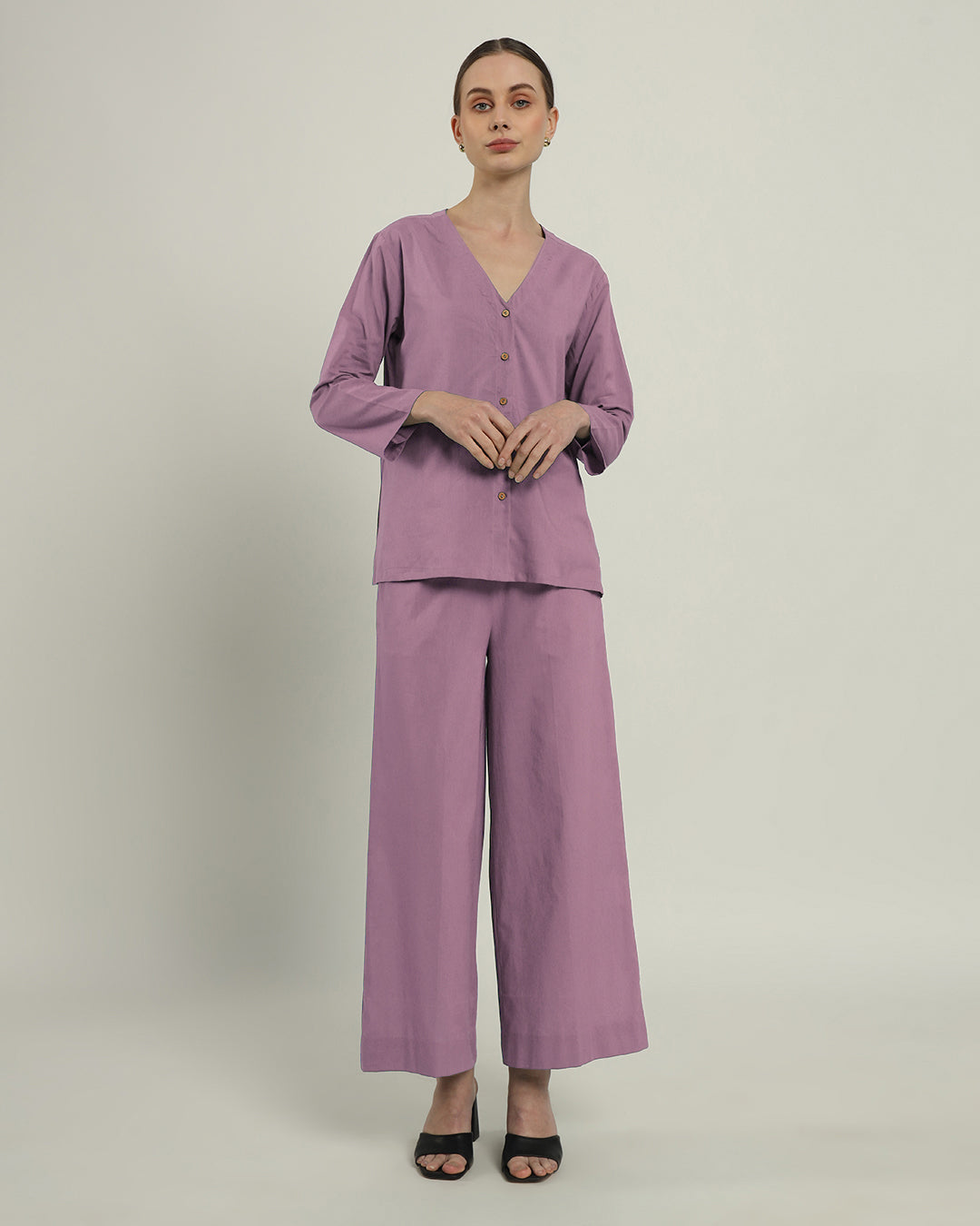 Purple Swirl Classic Grace Shirt Co-ord Set