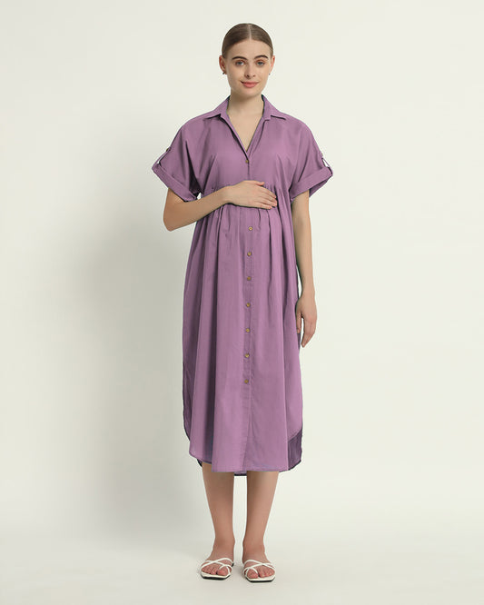 Iris Purple Sweet Embrace Maternity & Nursing Dress