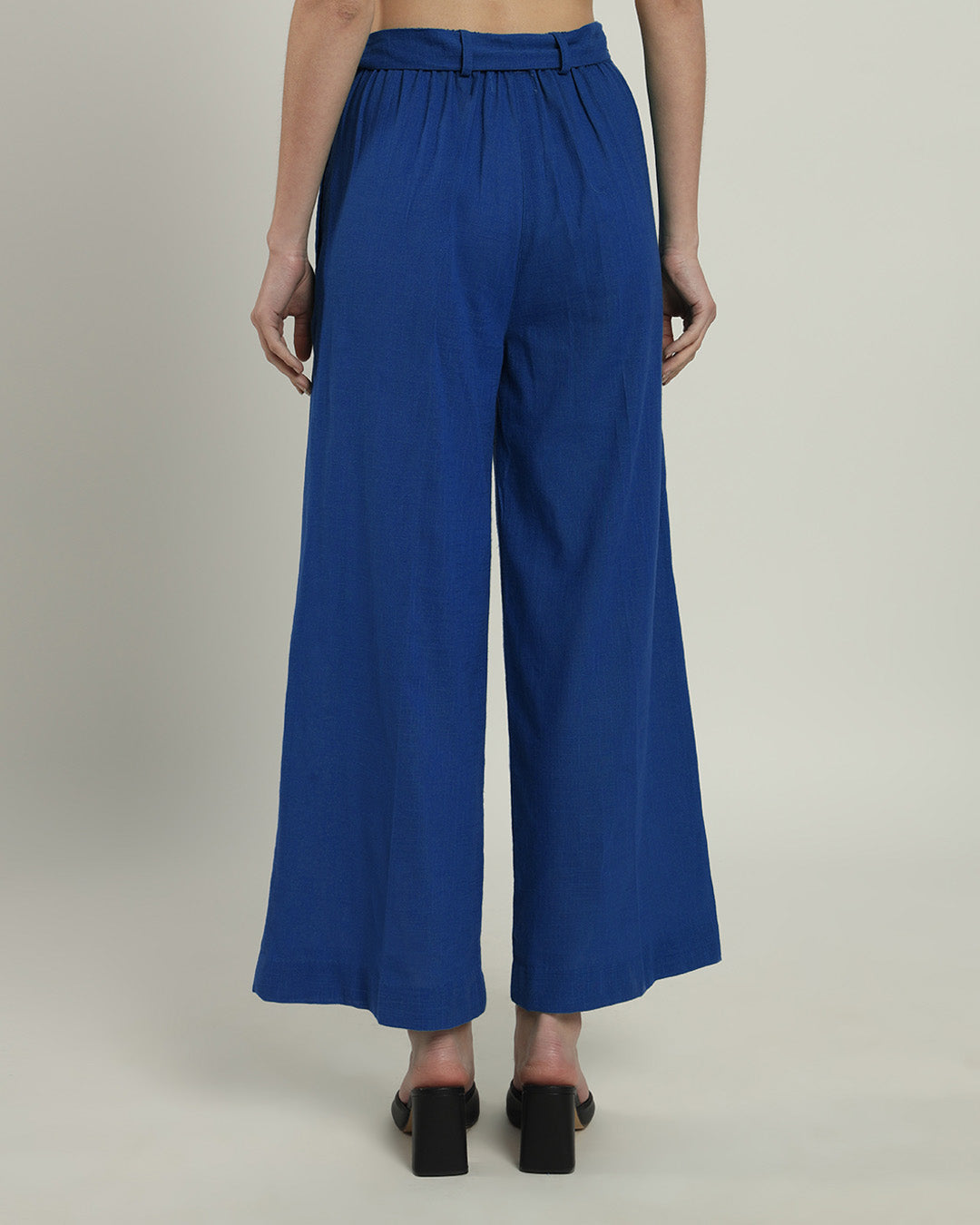 Cobalt Wide Pull-On Poplin Pants