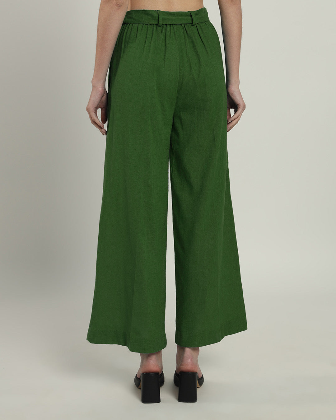 Emerald Wide Pull-On Poplin Pants