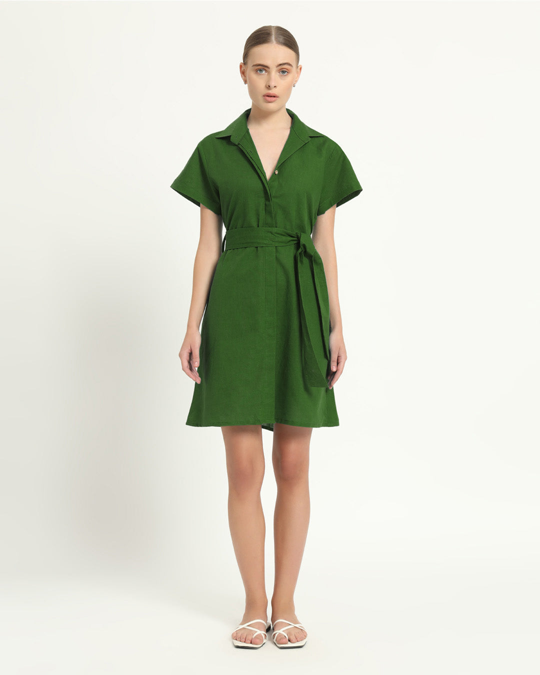 The Loretto Emarld Cotton Dress