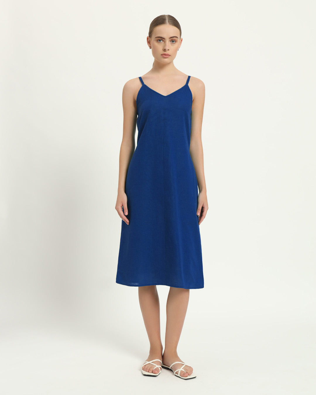 The Seesen Cobalt Cotton Dress