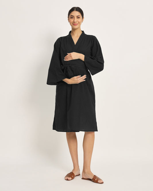 Classic Black Bump & Beyond Maternity & Nursing Dress