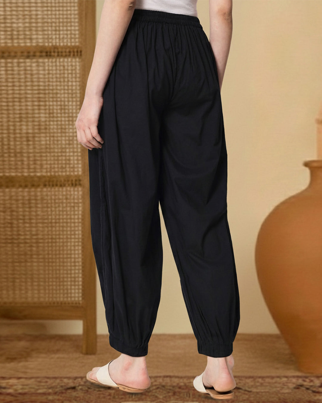 Black Pleated Salwar