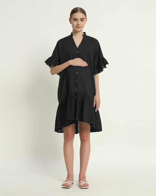 Black Mother-To-Be Maternity & Nursing Dress