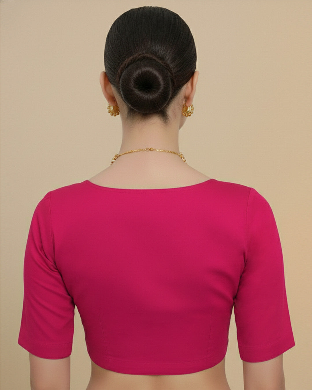 Pink Rayon Opulent V Grace Blouse