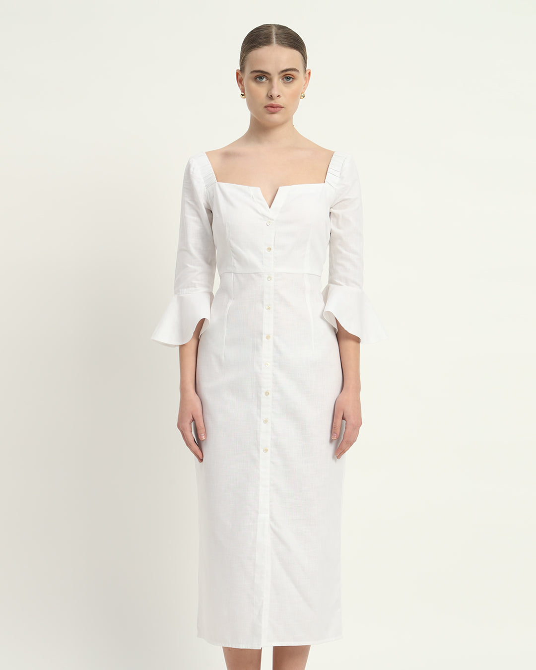Daisy White Rosendale Linen Dress