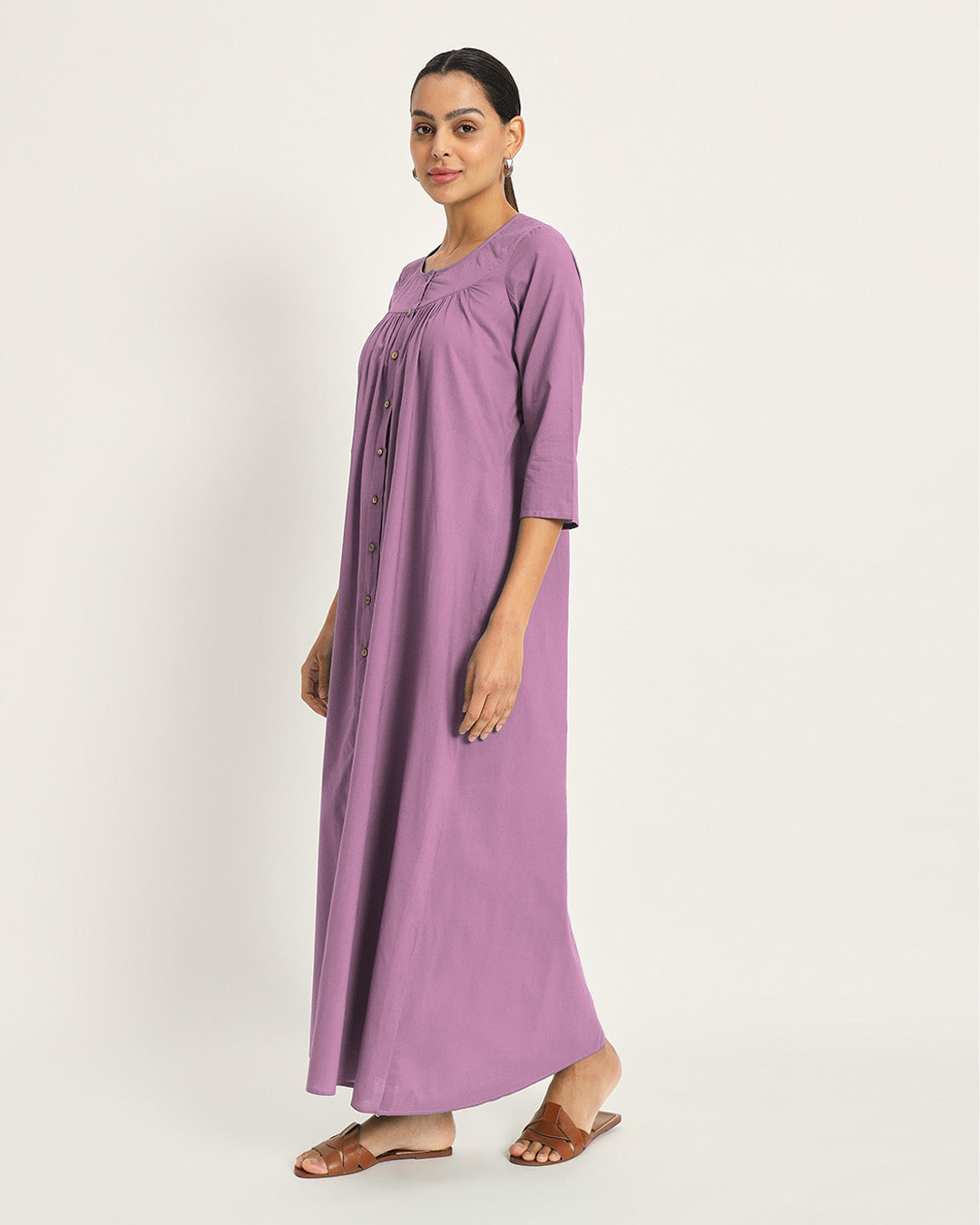 Combo: Iris Pink & Russet Red Nighttime Must-Have Nightdress