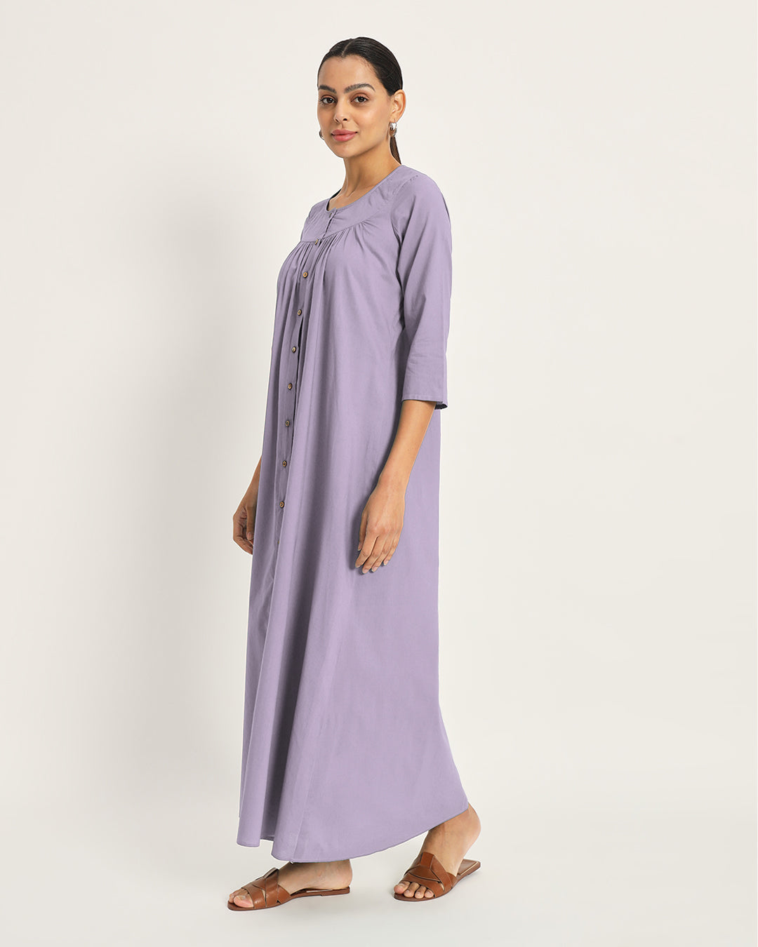 Combo: Lilac & Russet Red Nighttime Must-Have Nightdress