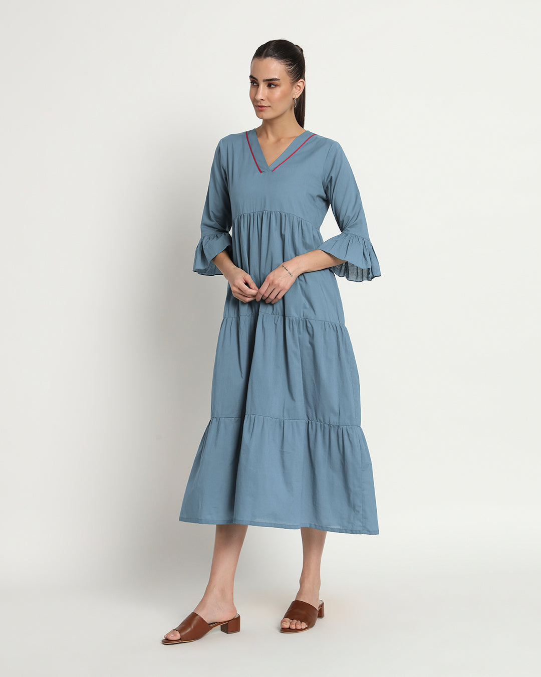 Blue Dawn Flounce & Flow Maxi Dress