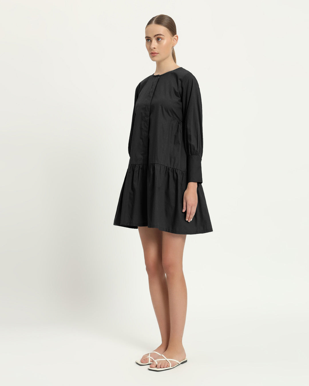 The Brandis Noir Cotton Dress