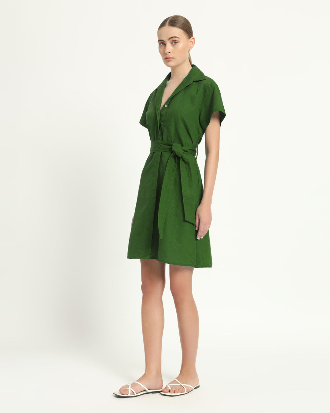 The Loretto Emarld Cotton Dress