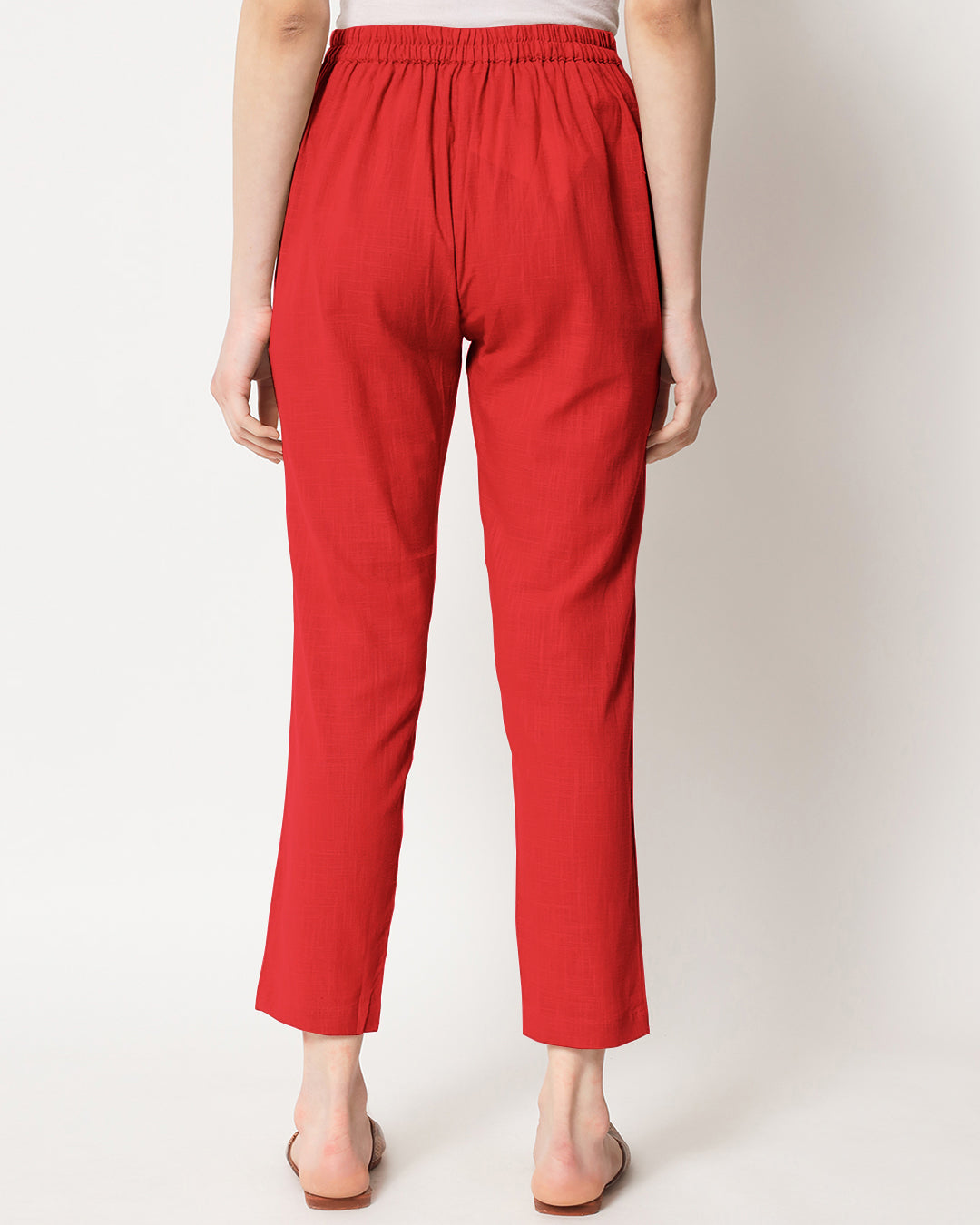 Classic Red Cigarette Pants