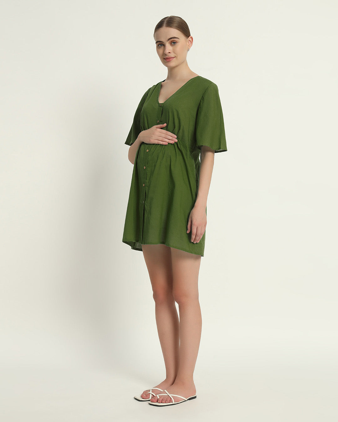 Greening Spring Baby Bundle Maternity & Nursing Dress