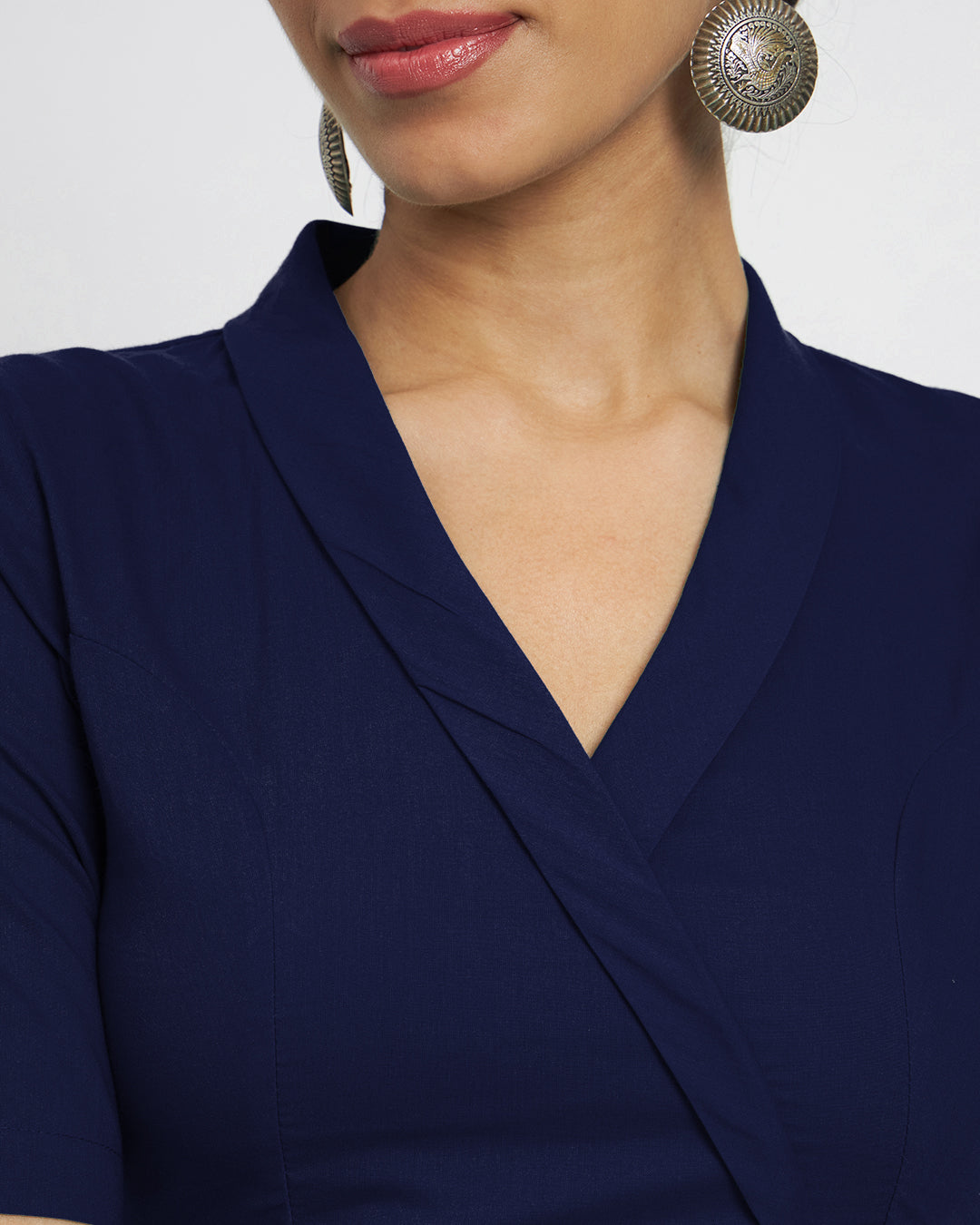Combo: Midnight Blue & Sage Green Wrap Fusion Blouse- Set of 2