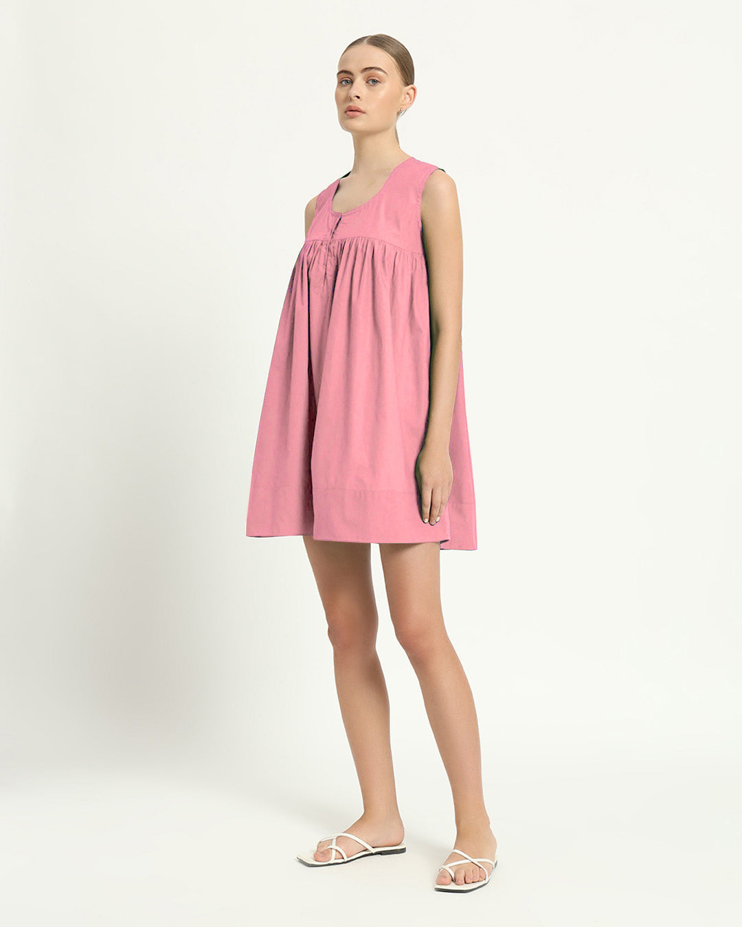 The Jois Fondant Pink Cotton Dress